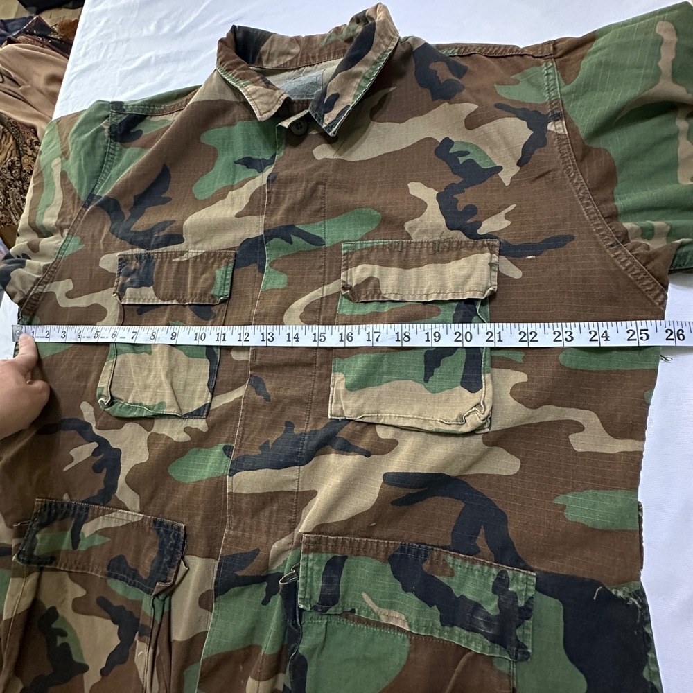 VTG 1985 US Military Woodland Camo BDU Jacket L Selma Gorpcore Streetwear M81 - Picture 6 of 11